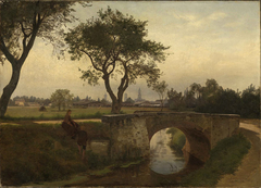 Blick auf Karlsruhe von Süden by Gustav Osterroht