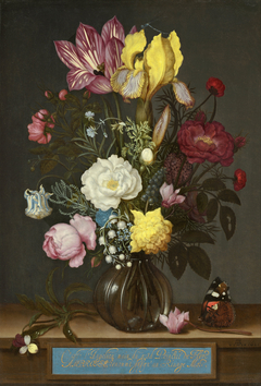 Bouquet of Flowers in a Glass Vase by Ambrosius Bosschaert