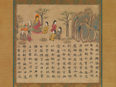 Buddha Preaching, a section from the Illustrated Sutra of Past and Present Karma (Kako genzai inga kyō emaki) by anonymous painter