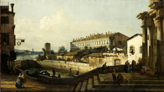 Capriccio with the Dolo lock by Bernardo Bellotto