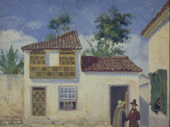 Casas Velhas de Santos, 1826 by José Wasth Rodrigues