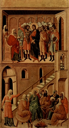 Christ Before Annas (top); Peter Denying Jesus (bottom) by Duccio di Buoninsegna