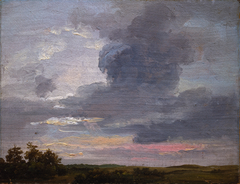 Cloud Study over flat Landscape by Johan Christian Dahl