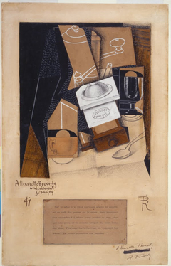 Coffee Grinder, Cup and Glass on a Table by Juan Gris