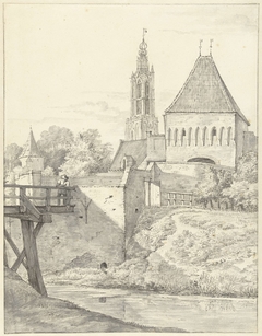 De Slijkpoort en L. Vrouwentoren te Amersfoort by Gerrit Lamberts