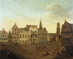 De Stadhuisbrug te Utrecht by Adriaen Honich