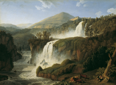 Der große Wasserfall von Tivoli bei Rom by Jacob Philipp Hackert