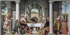 Dinner in the house of Simon the Pharisee by Moretto da Brescia