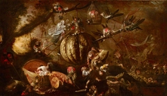 Dwarves gorging on Melons, and a Shipwreck ('Davy Jones’s Locker’) by Faustino Bocchi