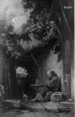 Einsiedler (beim Wein eingeschlafen) by Carl Spitzweg