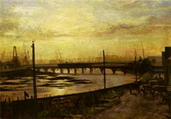 Falls Bridge, Melbourne by Frederick McCubbin