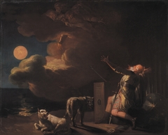 Fingal Sees the Ghosts of his Forefathers by Moonlight by Nicolai Abildgaard