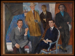 Five artists: Leander Engström, Einar Jolin, Otte Sköld, Nils von Dardel, Isaac Grünewald by Arvid Fougstedt