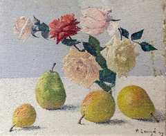 Fleurs et poires 1909 - Achille Laugé by Achille Laugé