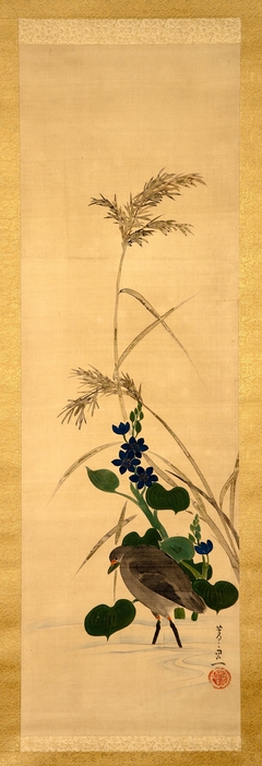 Flowers and Bird by Suzuki Kiitsu