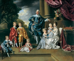 George III (1738-1820), Queen Charlotte (1744-1818) and their Six Eldest Children by Johann Zoffany