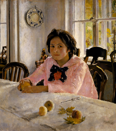 Girl with peaches by Valentin Serov