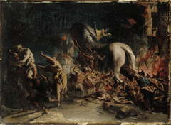 Greeks entering Troy by Giovanni Domenico Tiepolo