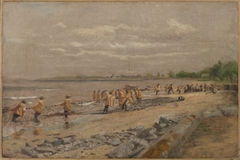 Hauling the Seine by Thomas Eakins