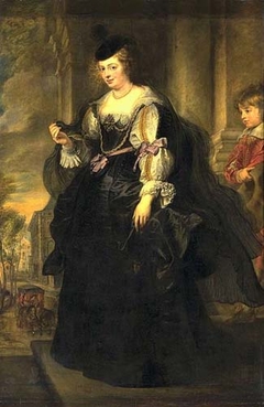 Helena Fourment with a carriage by Peter Paul Rubens