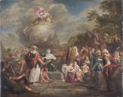 Het offer van Iphigeneia by Arnold Houbraken