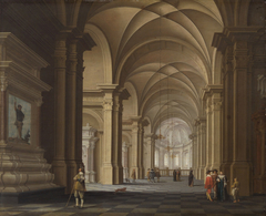 Inneres einer gotischen Kirche by Jan van der Vucht