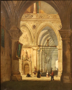 Intérieur d'église. by François Marius Granet