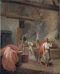 Intérieur d'un atelier de teinture, aux Gobelins by Étienne Jeaurat
