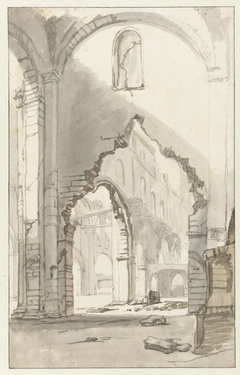 Interieur van de Nieuwe Kerk te Amsterdam, na de brand van 1645 by Gerbrand van den Eeckhout