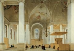 Interior of the Nieuwe Kerk, Haarlem by Pieter Jansz Saenredam