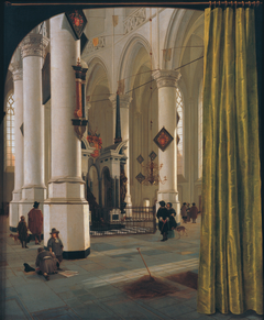 Interior of the Nieuwe Kerke, Delft, with the tomb of William the Silent, Prince of Orange by Hendrick Cornelisz van Vliet