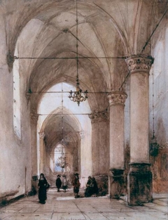 Johannes Bosboom - Interior of a Dutch Church - ABDAG002327 by Johannes Bosboom