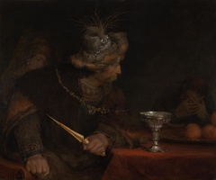 King Ahasuerus condemning Haman by Arent de Gelder