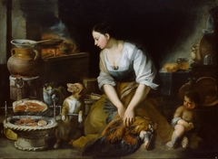 La cocinera by Bartolomé Esteban Murillo