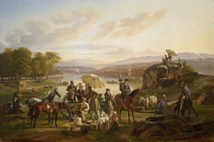 La Halte des artistes lyonnais à l'île Barbe by Antoine Duclaux