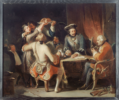 La Partie de cartes by Nicolas Toussaint Charlet