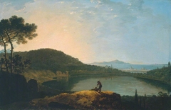 Lake Avernus and the Island of Capri by Richard Wilson