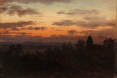 Landscape at Sunset by Carl Gustav Carus