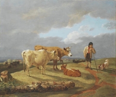 Landscape with a Shepherd and his Herd by Wilhelm von Kobell