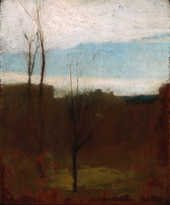 Landscape with Bare Trees and Coastline by John La Farge