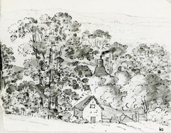 Landscape With Cottage - William Williams - ABDAG017693 by William Williams