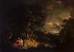 Landscape with Dido and Aeneas (Storm) by Thomas Jones