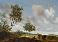 Landscape with Hunting Party by Salomon van Ruysdael