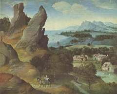 Landscape with the flight into Egypt by Joachim Patinir