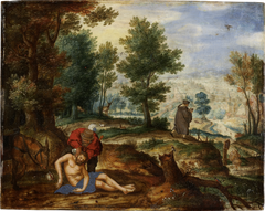 Landscape with the Good Samaritan by Anonymous