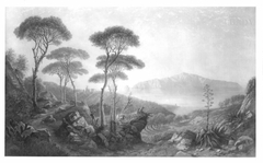 Landschaft mit Ansicht von Capri by Jakob Alt