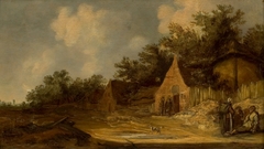 Landschap met boerenhofstede by Jan van Goyen