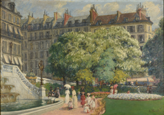 Le Square de la Trinité : le bassin by Louis Claude Paviot