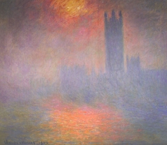 London, the Houses of Parliament, Sunlight Opening in Fog by Claude Monet