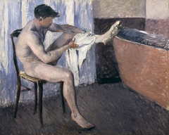 Man dries his leg by Gustave Caillebotte